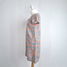 Load image into Gallery viewer, Seasalt Cornwall Scenic Dress 100% Linen Tunic Grey Pastel Short Floral Size 10
