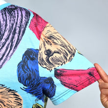 Load image into Gallery viewer, Fresh Hoods T-shirt Dogs Breeds 3XL Colourful Turquoise Top Pets Plus Size
