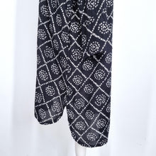 Load image into Gallery viewer, Masai Dress Tunic Pockets XL High Low Midi Black Long Sleeves Print Lagenlook
