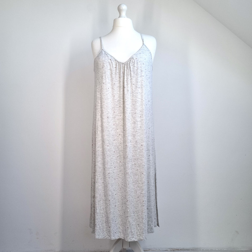 The White Company Nightdress Nightie Pyjamas XL Modal Light Grey Midi Strappy