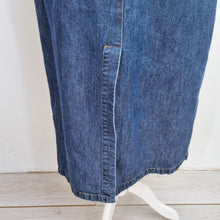 Load image into Gallery viewer, Vintage St Michael Skirt Denim 22 Fits 18 20 Midi Blue M&amp;S 80s 90s Jeans Cotton
