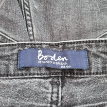 Load image into Gallery viewer, Boden Straight Jeans Black The Trafalgar Mid Rise Stretch Denim 12 Long Tall

