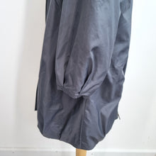 Load image into Gallery viewer, M&amp;S Lightweight Hooded Raincoat Jacket Medium Navy Blue Removable Parka Pockets
