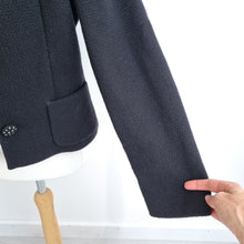 Load image into Gallery viewer, L.K. Bennett Blazer Black Wool Blend UK 12  Jacket Smart Tailored Beaded Button
