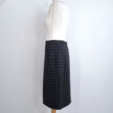 Load image into Gallery viewer, Max Mara Pencil Skirt Midi Jacquard Studio Black Floral Lined Work Smart 12
