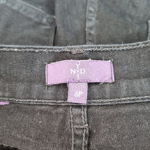 Load image into Gallery viewer, NYDJ Jeans Black Straight Leg Slimming Stretch Mid Rise Pockets UK10 US6 Petite
