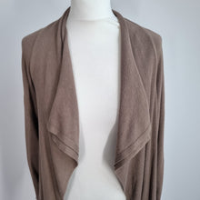 Load image into Gallery viewer, Tommy Bahama Taupe Waterfall Cardigan M Open Drape Cotton Blend Luxury Layer
