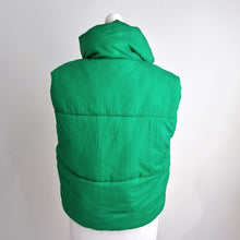 Load image into Gallery viewer, Zara Reversible Gilet Puffer Down Black Green Jacket Waistcoat Zip Small Medium
