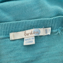 Load image into Gallery viewer, Boden 100% Wool Jumper UK 10 Aqua Ruffle Detail Fine Knit Sweater Turquoise Blue
