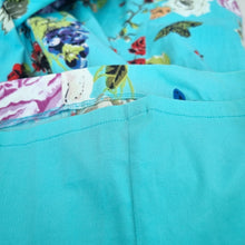 Load image into Gallery viewer, Pomodoro Outfit Dress Jacket Turquoise Floral Cotton Mother Bride Occasion 16
