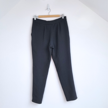Load image into Gallery viewer, COS Trousers Slim Fit UK 8 Cigarette Wool Blend Black Work Tailored High Rise
