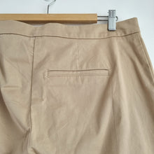 Load image into Gallery viewer, M&amp;S Beige Trousers Straight Leg UK 16 Tailored Smart Casual Chino Neutral Cotton
