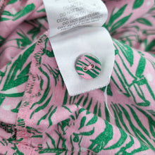 Load image into Gallery viewer, Hush Pyjama Top Shirt Medium Tiger Jungle Print Pink Green 100% Cotton Buttons
