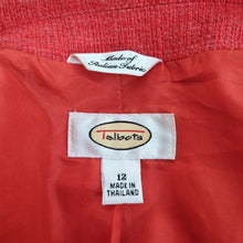Load image into Gallery viewer, Talbots Blazer Jacket Red Coral UK 12 Italian Fabric Smart Tailored Work Classic
