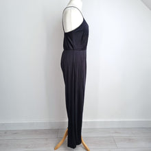 Load image into Gallery viewer, Miss Selfridge Jumpsuit Black UK 10 Wide Leg Strappy Crisscross Evening Party
