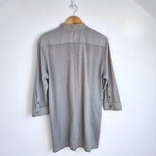 Load image into Gallery viewer, AllSaints Wing Polo Shirt Men&#39;s Grey 100% Cotton Henley Jersey Casual Medium
