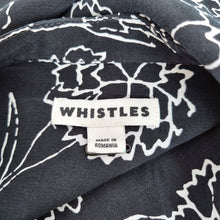 Load image into Gallery viewer, Whistles Dress Pockets Black White Floral Print Tunic Shift Oversized Small
