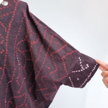 Load image into Gallery viewer, MyraMade Kaftan Dress Burgundy Silver Pendant Midi Cotton Boho Festival One Size
