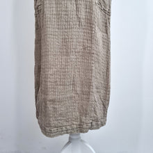 Load image into Gallery viewer, Sahara Midi Dress Beige Small Linen Bamboo Sheath Pockets Casual Slit Artisan
