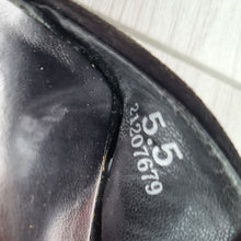 Load image into Gallery viewer, M&amp;S Autograph Suede Sandals Clear Perspex Block Heel Black Size 5.5 Strappy
