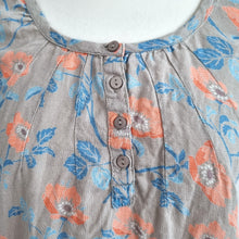 Load image into Gallery viewer, Seasalt Cornwall Scenic Dress 100% Linen Tunic Grey Pastel Short Floral Size 10
