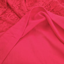 Load image into Gallery viewer, Joanna Hope Lace Dress Red UK 20 Maxi Lined Christmas Party Floral Short Sleeves
