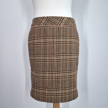 Load image into Gallery viewer, Vintage Kookai Mini Skirt UK 10 Y2K Heritage Check Wool Brown Traitors Claudia
