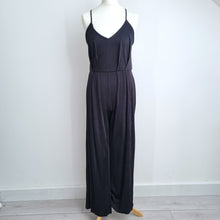 Load image into Gallery viewer, Miss Selfridge Jumpsuit Black UK 10 Wide Leg Strappy Crisscross Evening Party

