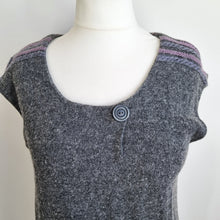 Load image into Gallery viewer, Per Una Knitted Tunic Grey Top UK 18 Wool Jumper Short Sleeve M&amp;S Pockets Mini
