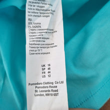 Load image into Gallery viewer, Pomodoro Outfit Dress Jacket Turquoise Floral Cotton Mother Bride Occasion 16

