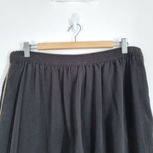 Load image into Gallery viewer, Long Tall Sally Trousers 12 Black Side Stripe Tapered Elasticated Waist Pockets
