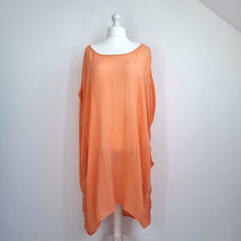 Load image into Gallery viewer, Join Clothes Kaftan Beach Coverup Midi Orange Pockets Muumuu Dress One Size
