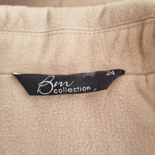 Load image into Gallery viewer, BM Collection Pea Coat UK 24  Beige Double Breasted Smart Camel Style Jacket
