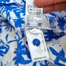 Load image into Gallery viewer, M&amp;S Pure Linen Cami Top UK 20 Floral Print Blue White Summer Vest Tank Cruise
