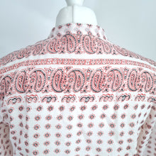 Load image into Gallery viewer, Vanessa Bruno Blouse Tunic UK 10 Paisley Print 100% Cotton Cream Red Top Boho
