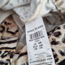 Load image into Gallery viewer, River Island Paperbag Trousers Size 18 Mixed Animal Prints High Rise Cotton Belt
