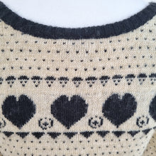 Load image into Gallery viewer, Kate Moss for Topshop Jumper Dress Fair Isle Cream Black Tunic Wool Mix Mini 10
