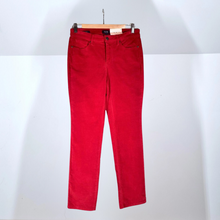 Load image into Gallery viewer, NEW NYDJ Red Jeans Sheri Slim Lift &amp; Tuck Stretch Velvety Mid Rise UK 10 US 6
