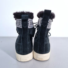 Load image into Gallery viewer, Toms Alpine Ankle Boots Real Leather Suede Faux Fur Booties Hiking Lace Up UK 5
