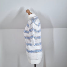 Load image into Gallery viewer, Vintage Jumper Fair Isle Skylar Striped Short Sleeves Knit Blouse Pastel M L
