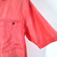 Load image into Gallery viewer, Vintage Clockhouse Silk Blouse Shirt Salmon Pink 80s C&amp;A Short Sleeves One Size
