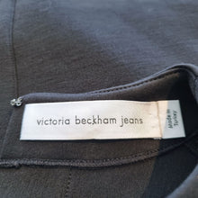 Load image into Gallery viewer, Victoria Beckham Top Scuba T-shirt Structured Black Blouse Boxy Jersey Jeans 8
