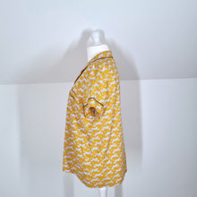 Load image into Gallery viewer, Boden Shirt Pyjama Style Mustard Yellow Leopards Print Top Blouse Cotton Plus 18
