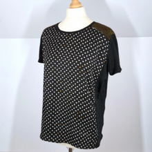 Load image into Gallery viewer, Maison Scotch &amp; Soda Top Linen T-shirt  Floral Black Short Sleeves Jersey 10
