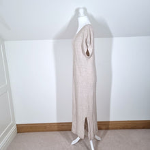 Load image into Gallery viewer, NEW Massimo Dutti Dress Knitted Midi Maxi Linen Blend Cream Tunic Jumper Small
