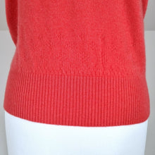 Load image into Gallery viewer, Marks &amp; Spencer 100% Cashmere Jumper Short Sleeves Coral Blouse Top V Neck 10
