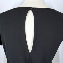 Load image into Gallery viewer, White Company Dress Black Grecian Draped Microfibre Work Party Tunic LBD Small
