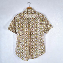 Load image into Gallery viewer, Lucky Brand Shirt Men&#39;s Western Aztec Print Loud Festival Vintage Short Sleeves Medium
