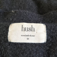 Load image into Gallery viewer, Hush 100% Cashmere Cardigan Black V Neck Button Down Grandad Jumper Knit XS
