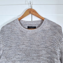 Load image into Gallery viewer, AllSaints Men&#39;s Jumper Linen Blend VLux Crew Neck Neutral Beige Knit Small
